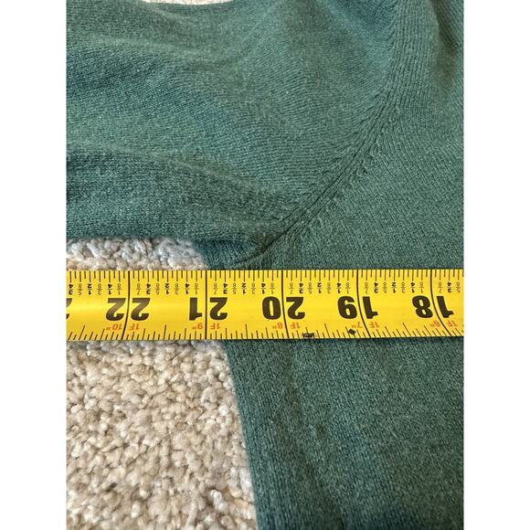 LL Bean Men's L Wicked Soft Cotton Cashmere Sweater Crewneck Green - Picture 3 of 5